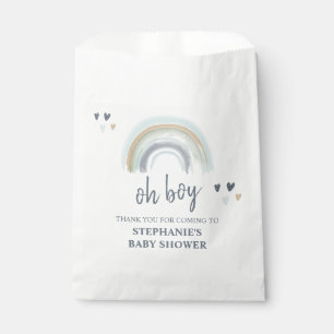 Sachets En Papier Oh Garçon Baby Shower Bleu Bohème Arc-en-ciel Merc