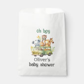 Sachets En Papier oh garçon mignon jungle safari animaux baby shower (Devant)