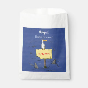 Sachets En Papier Oiseau de mer amusant entouré de dessins animés de