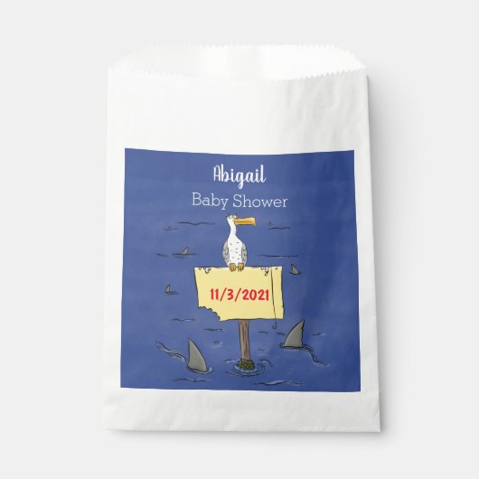 Sachets En Papier Oiseau de mer amusant entouré de dessins animés de (Devant)