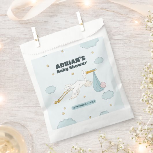 Sachets En Papier Oiseau portant mignon enfant C'est un garçon Invit (Coupé)