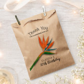 Sachets En Papier Oiseau tropical de paradis aquarelle florale (Coupé)