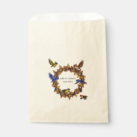 Sachets En Papier Oiseaux d'automne (Devant)