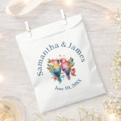 Sachets En Papier Oiseaux de l'amour Aquarelle Pastels (Coupé)