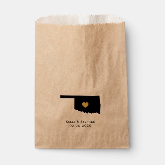 Sachets En Papier Oklahoma Wedding Favor Treat Sacks, Cadeaux (Devant)