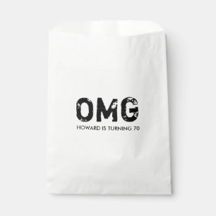 Sachets En Papier OMG C'est ton Anniversaire Treat Favor Sac - Noir