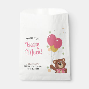 Sachets En Papier On Peut Attendre Assez Mignonne Ours Rose Bébé Fil