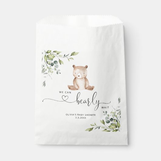 Sachets En Papier On peut attendre baby shower (Devant)