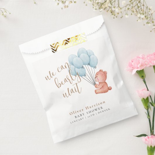 Sachets En Papier On peut attendre prématurément Ours Bleu Baby show (Scellé)