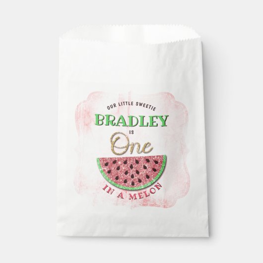 Sachets En Papier One In A Melon 1er Anniversaire (Devant)
