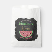 Sachets En Papier One In A Melon Chalkboard 1er anniversaire (Devant)