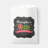 Sachets En Papier One In A Melon Chalkboard 1er anniversaire (Devant)