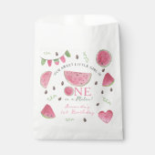 Sachets En Papier One in a Melon Cute Watermelon Girl 1er anniversai (Devant)