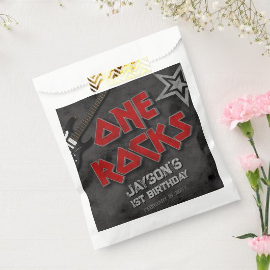 Sachets En Papier One Rocks - Garçon 1er anniversaire (Scellé)