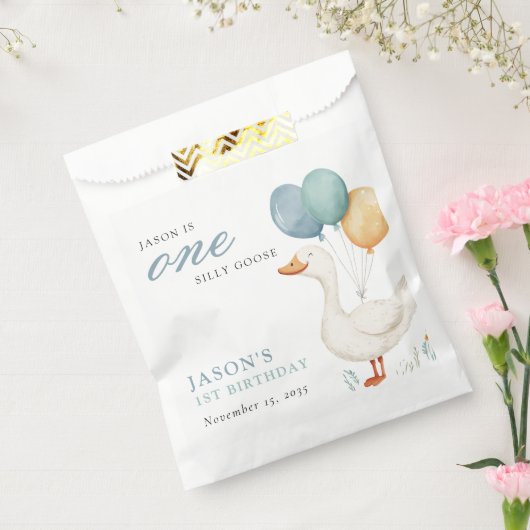 Sachets En Papier One Silly Goose Boy 1st Birthday Party (Scellé)