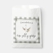 Sachets En Papier ONE Silly Goose Cute La 1ère fête d'anniversaire d (Devant)