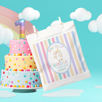 Sachets En Papier ​One Silly Goose Thank You First Birthday 