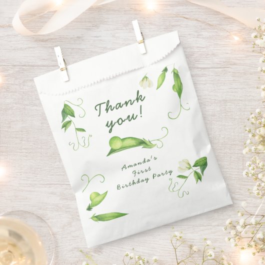 Sachets En Papier One Sweet Pea First Birthday (Coupé)