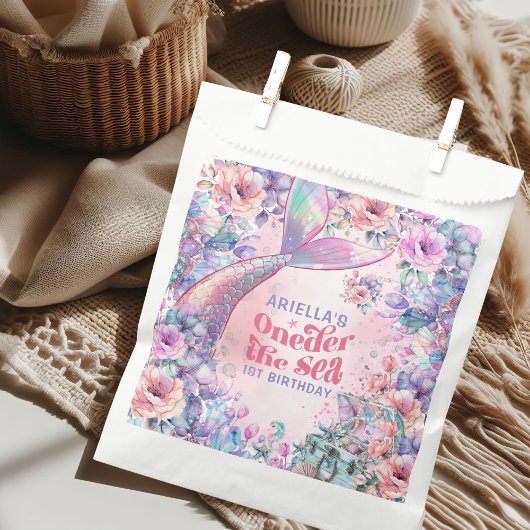 Sachets En Papier Oneder La Queue de Sirène Pailletée Fleur