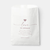 Sachets En Papier Ophelia Dusty rose Mariage L'amour est doux (Devant)