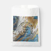 Sachets En Papier Or bleu et marbre blanc (Devant)