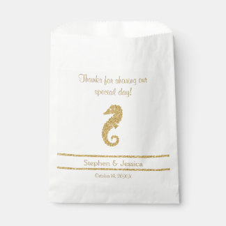 Sachets En Papier Or étincelant "Merci...de partager notre journée"