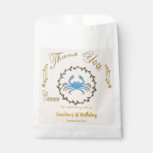 Sachets En Papier Or & Perles Cancer 1er Anniversaire Merci (Devant)