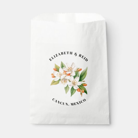 Sachets En Papier Orange Blossoms & Jasmine Blooms Mariage (Devant)