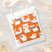 Sachets En Papier orangé de chien fantôme d'halloween (Coupé)