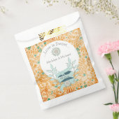 Sachets En Papier Orange et bleu Floral Custom Wedding Favoriser les (Scellé)