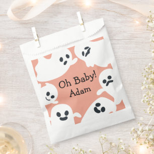 Sachets En Papier Orange Flying Ghost Baby shower Halloween