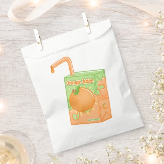 Sachets En Papier Orange Juice Box fête d'anniversaire (Coupé)