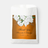 Sachets En Papier Orange moderne et Mariage Rose (Devant)