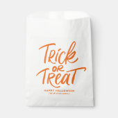 Sachets En Papier Orange Trick ou Traiter Lettres Fête d'Halloween (Devant)
