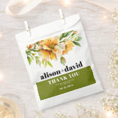 Sachets En Papier Orange yellow rhododendron and typography wedding (Coupé)