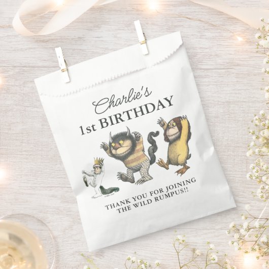 Sachets En Papier Où les choses sauvages sont premier anniversaire (Coupé)