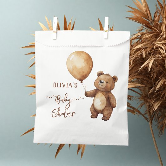 Sachets En Papier Ours Ballons Nuages Attendre Baby shower Bearly