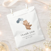 Sachets En Papier Ours en peluche avec 3 ballons bleus (Coupé)