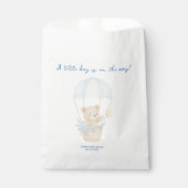 Sachets En Papier Ours en peluche mignon avec Baby shower en parachu (Devant)