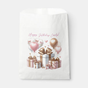 Sachets En Papier Ours en peluche mignonne avec ballons et cadeaux