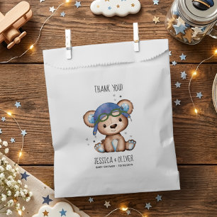 Sachets En Papier Ours en peluche pilote d'avion à l'aquarelle fanta