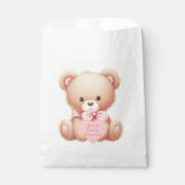 Sachets En Papier Ours en peluche rose (Devant)