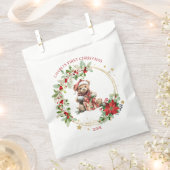 Sachets En Papier Ours Poinsettia Foliage Baby's First Christmas (Coupé)