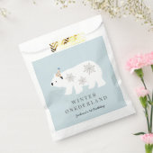 Sachets En Papier Ours polaire Hiver Onederland Bleu 1er anniversair (Scellé)