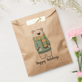 Sachets En Papier Ours polaire moderne en Sweater personnalisable (Scellé)