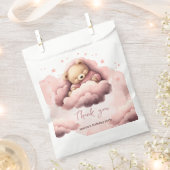 Sachets En Papier Ours rose sur les nuages sac d'anniversaire bébé (Coupé)