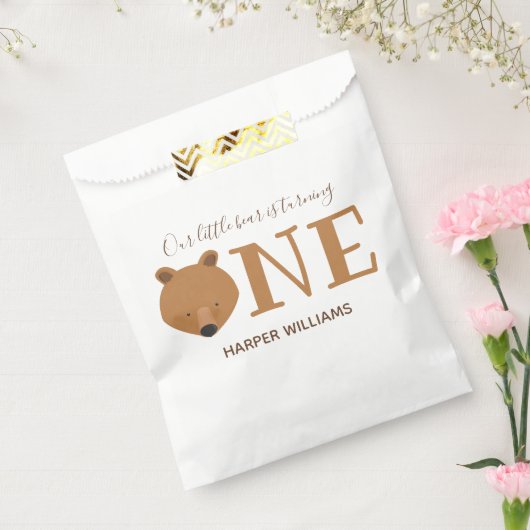 Sachets En Papier Ours Turner un animal mignon premier anniversaire (Scellé)
