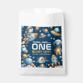 Sachets En Papier Outer Space Astronaut Cat Blast Off 1st Birthday (Devant)
