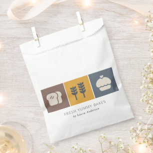 Sachets En Papier Pain de blé de muffin Ochre Chef gris Brown Cuisso