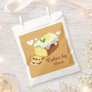 Sachets En Papier Pain De Gâteau Au Citron Avec Glace
